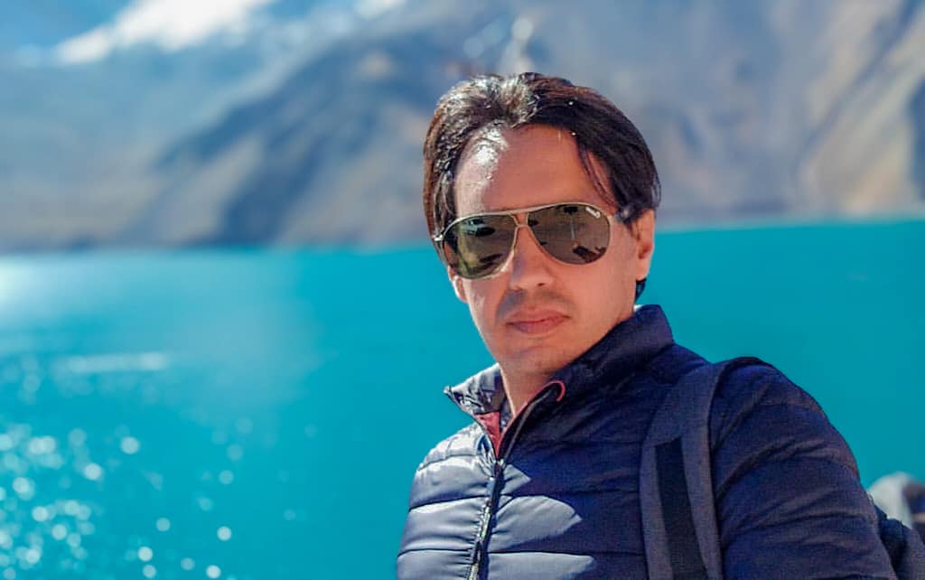 Pablo Pena en el Embalse El Yeso