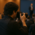 fotógrafo Pablo Pena en un evento empresarial