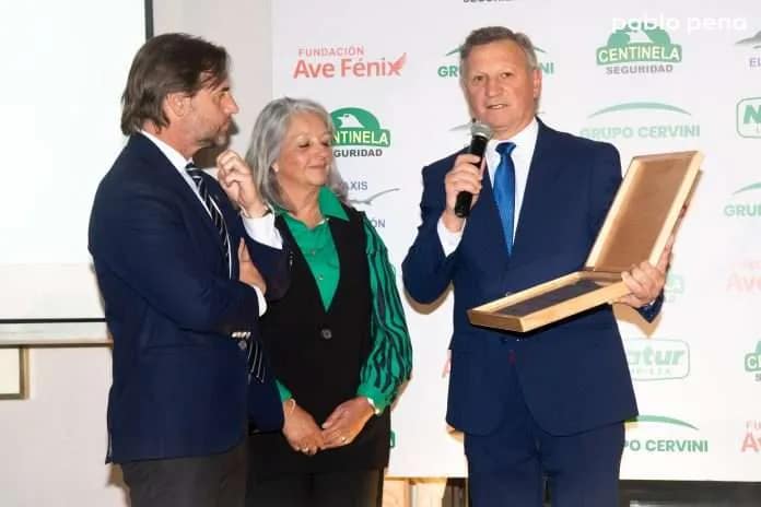 Presidente de la República, Luis Lacalle Pou con Daniel Cervini, director del Grupo Cervini.